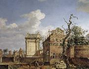 Jan van der Heyden Construction of the Arc de Triomphe Sweden oil painting artist